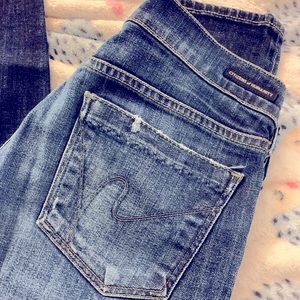 citizens of humanity, blue jeans, low rise, skinny leg size 28